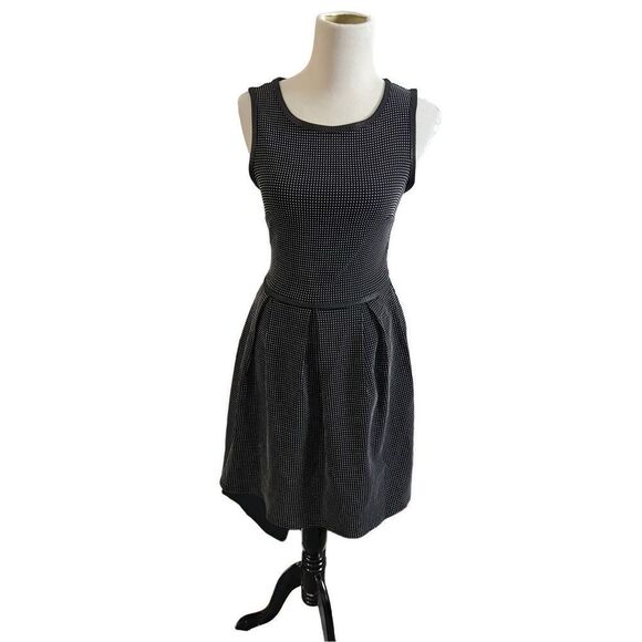 Max Studio NWT Pin Dot Pleated Fit-and-Flare Dress size M - Picture 4 of 12